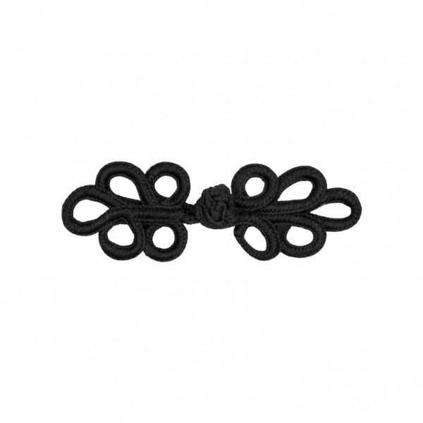 146ДЗ черный, 7х2,5см клевант, сутажная застежка